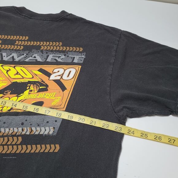 Vintage NASCAR Tony Stewart The Home Depot Racing T-Shirt Size XL Black Y2K 2004 - Picture 8 of 8